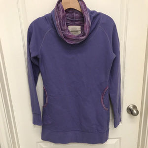 EASYOGA Cowl Neck Top Purple Sz M